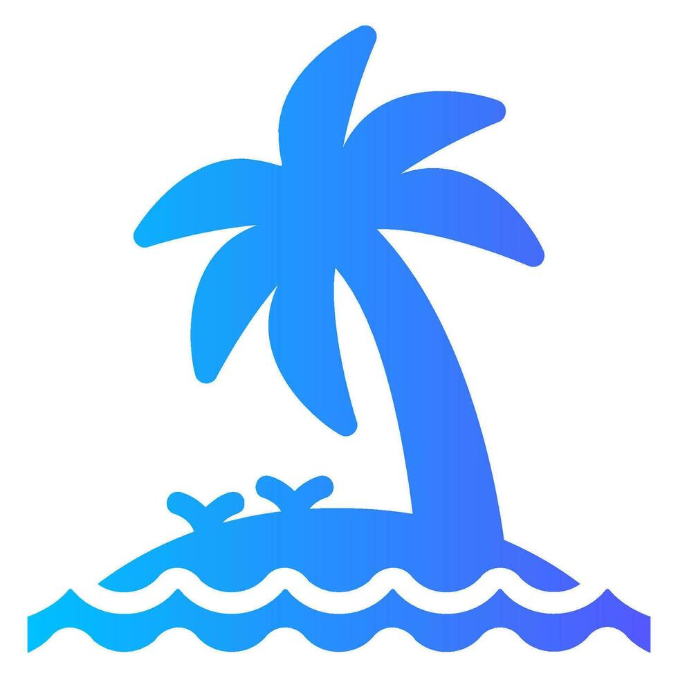 island gradient icon vector