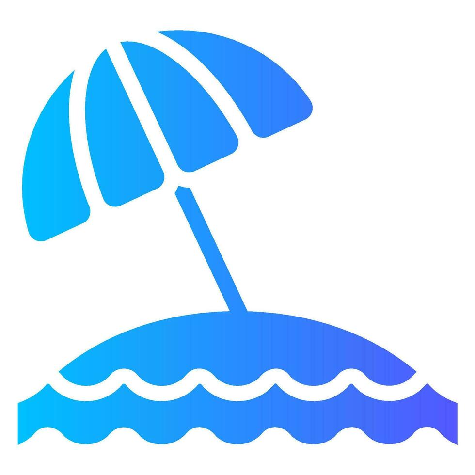 beach gradient icon vector