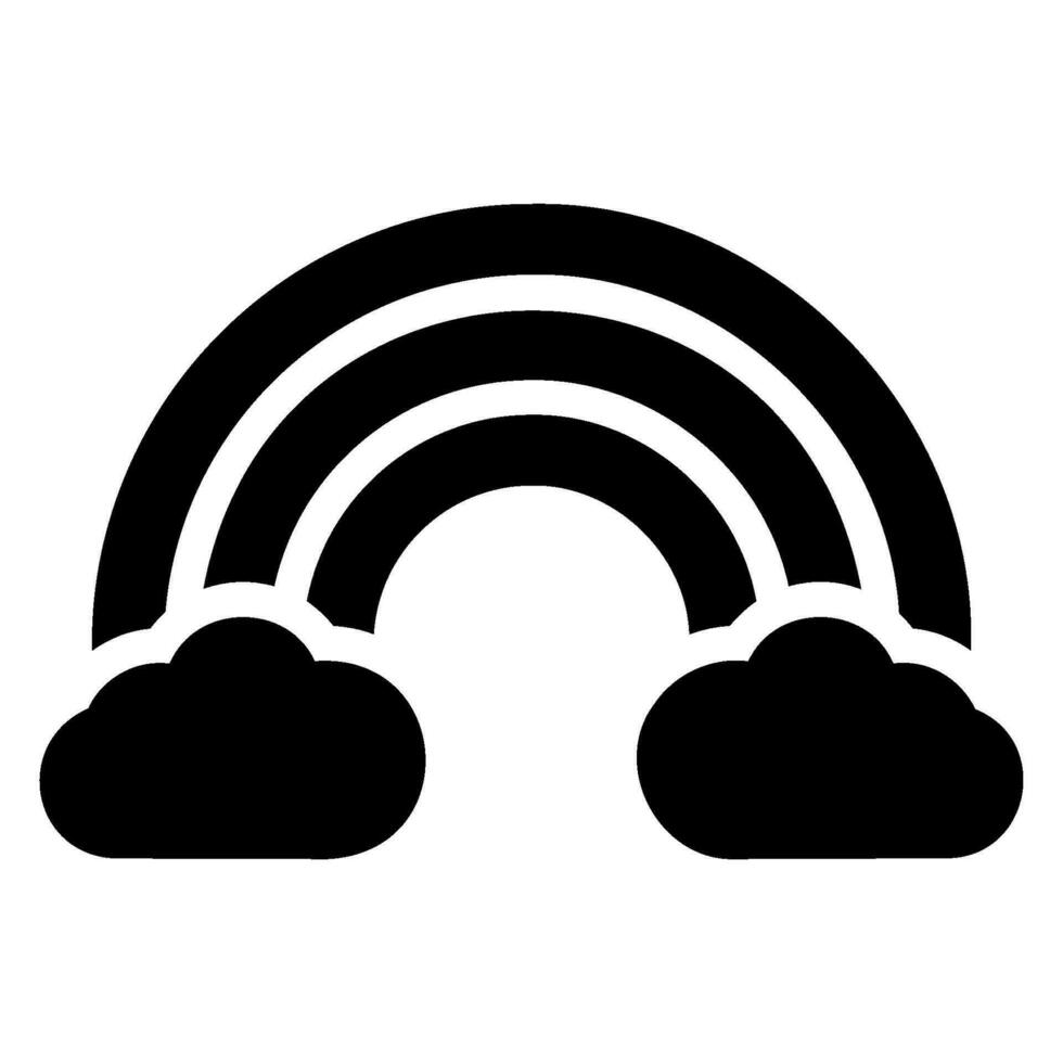 rainbow glyph icon vector
