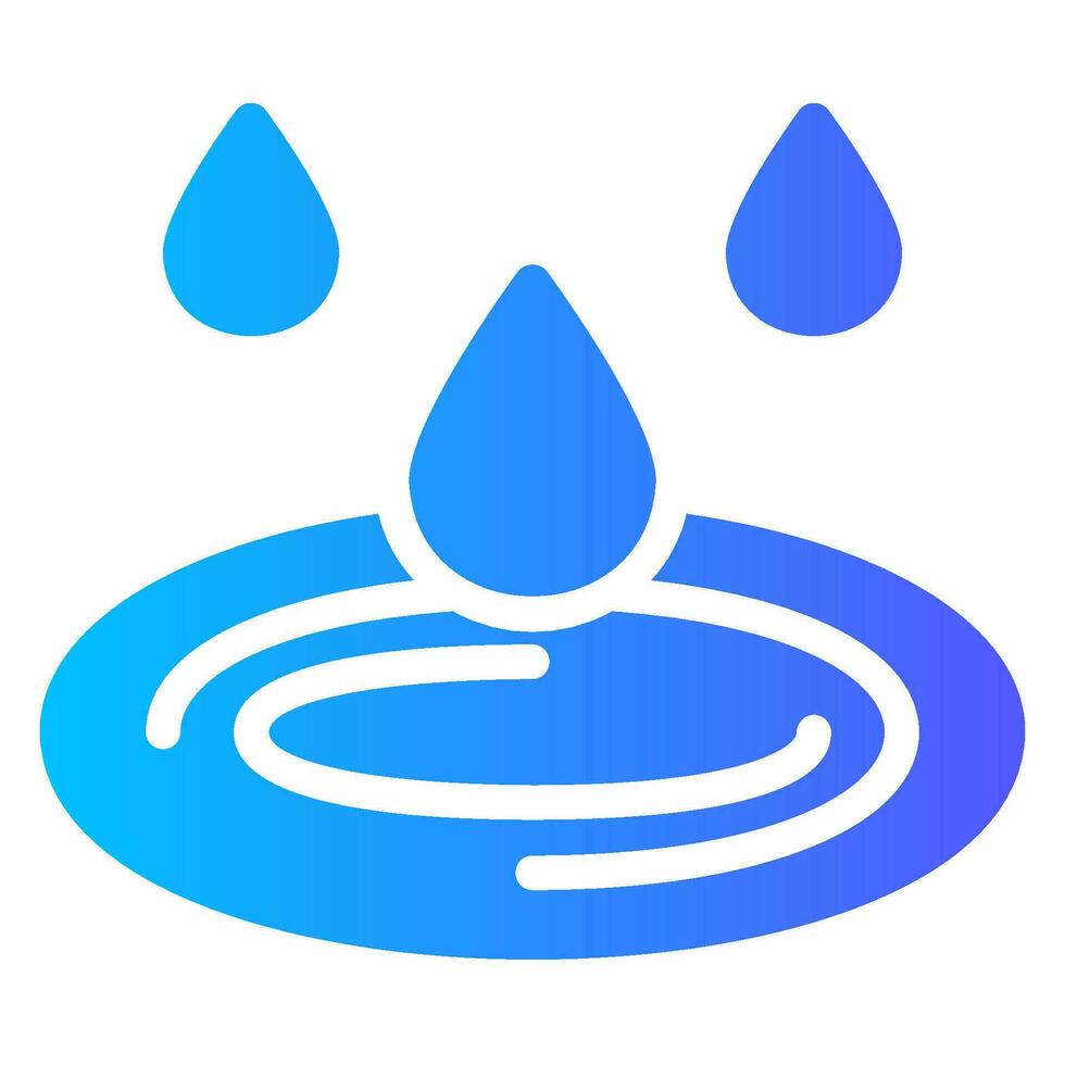 icono de gradiente de gota de agua vector