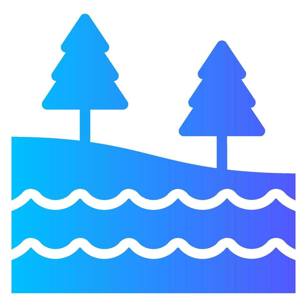 lake gradient icon vector