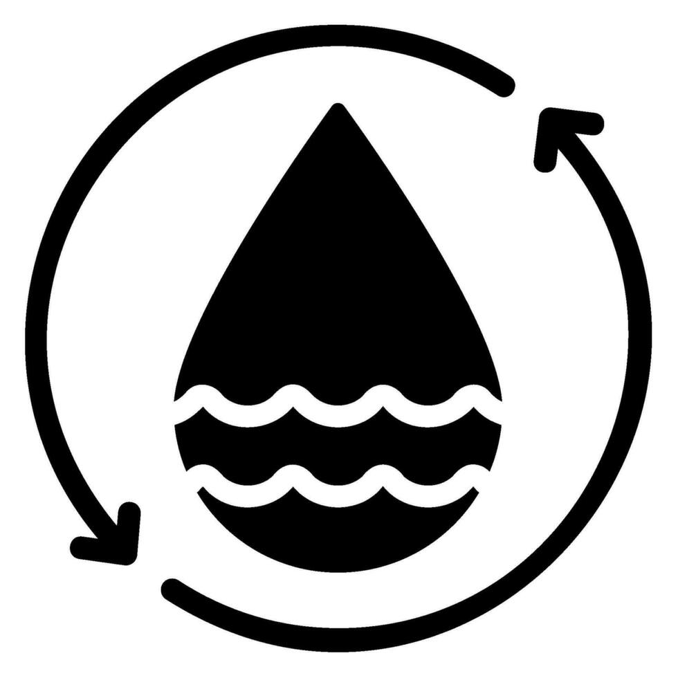 water cycle glyph icon vector
