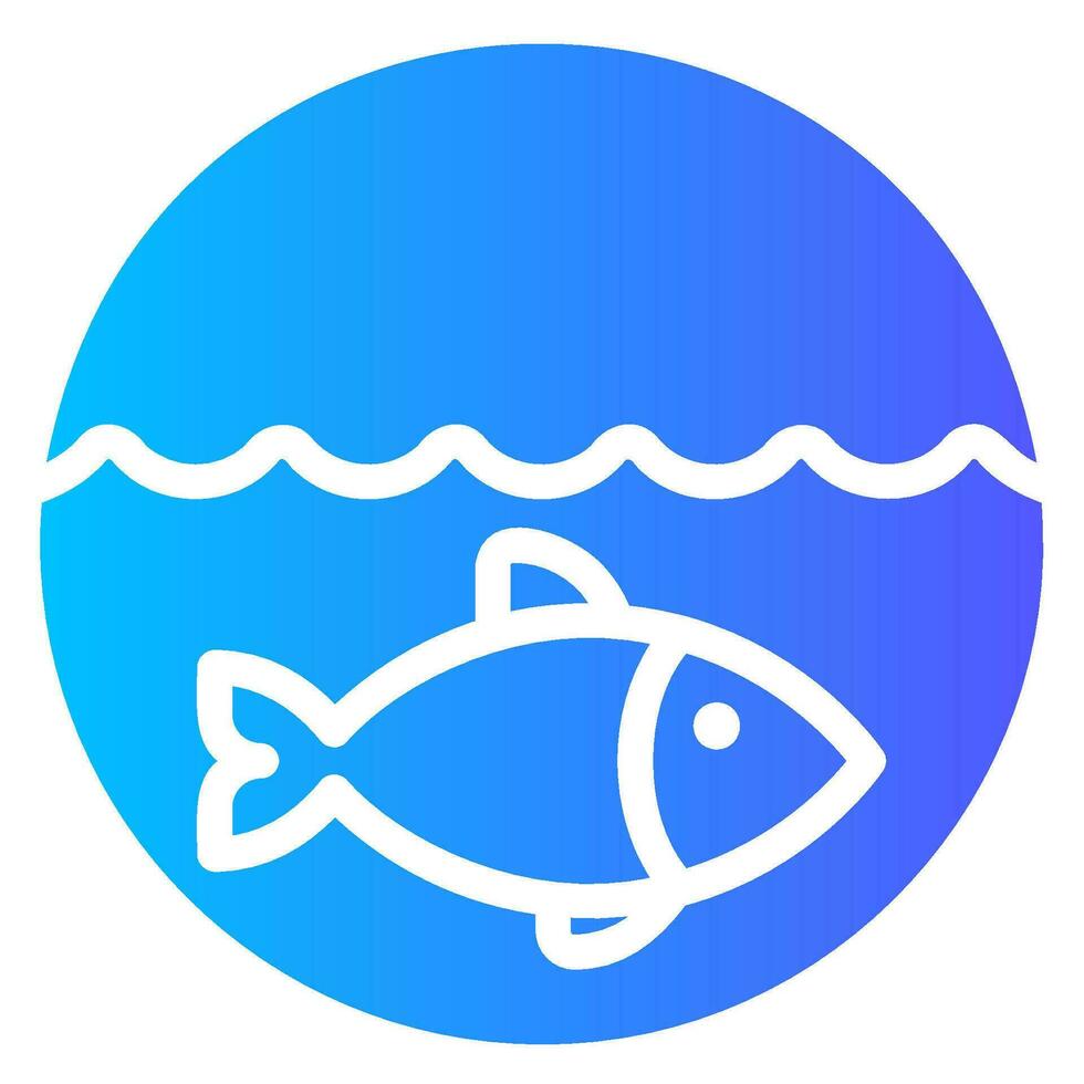 sea bottom gradient icon vector