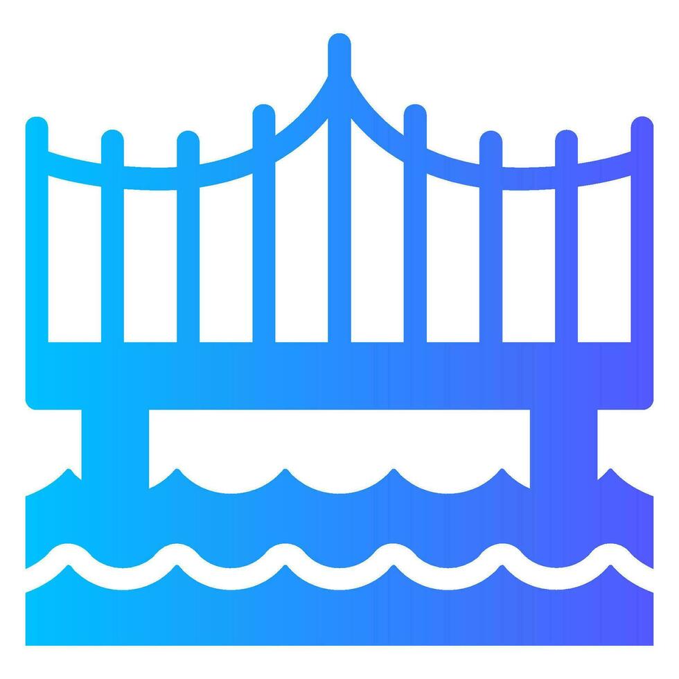 bridge gradient icon vector