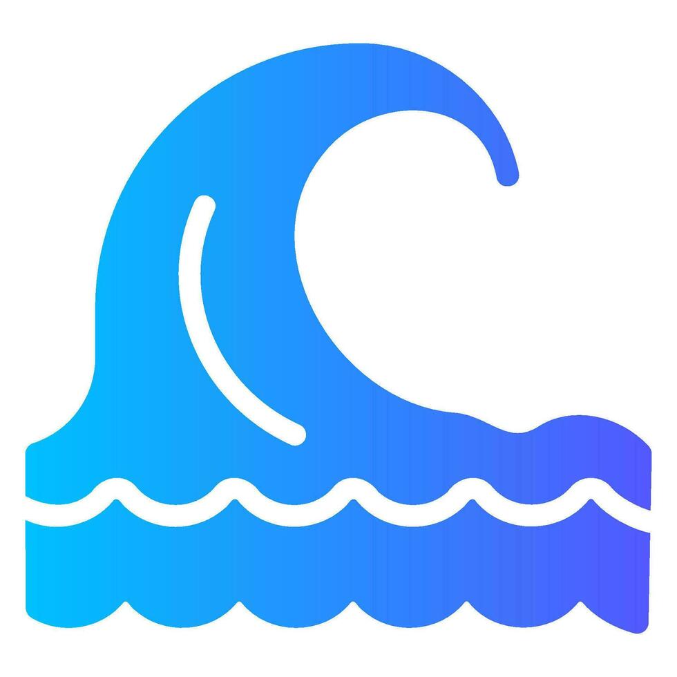 wave gradient icon vector