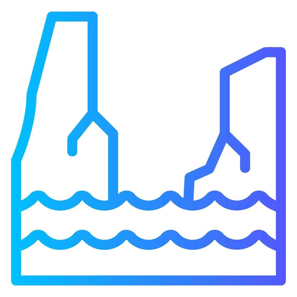 Fiord gradient icon vector