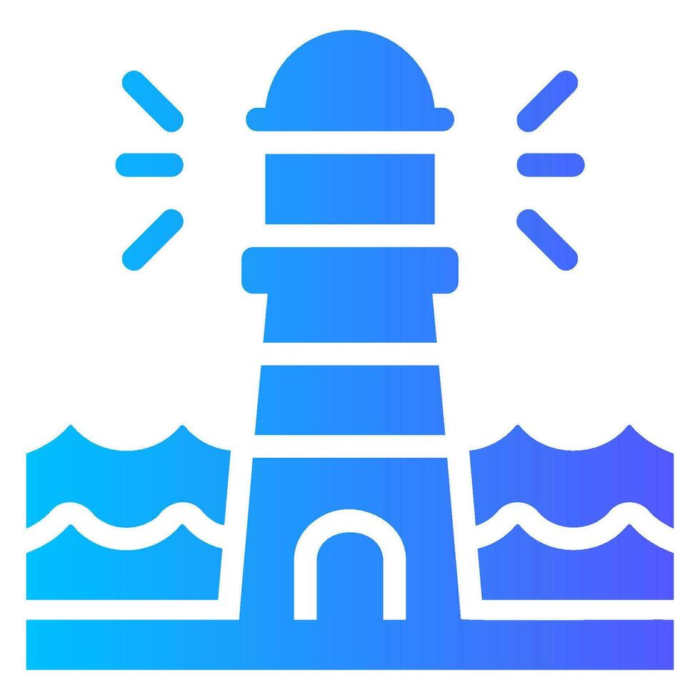 lighthouse gradient icon vector