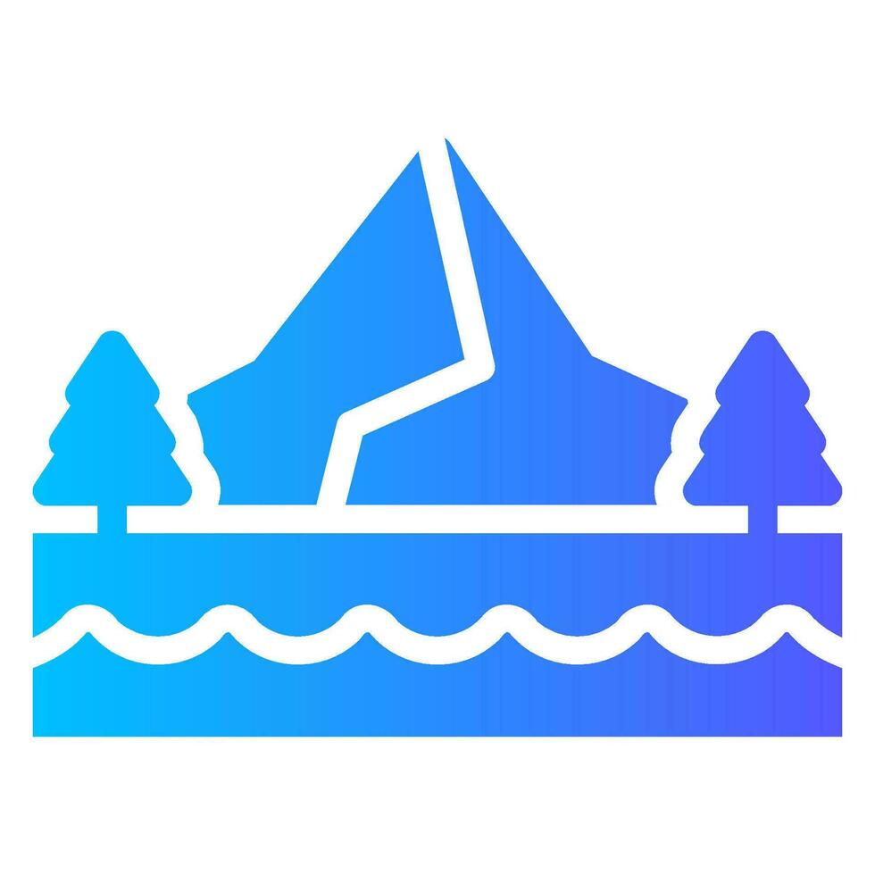 mountain gradient icon vector
