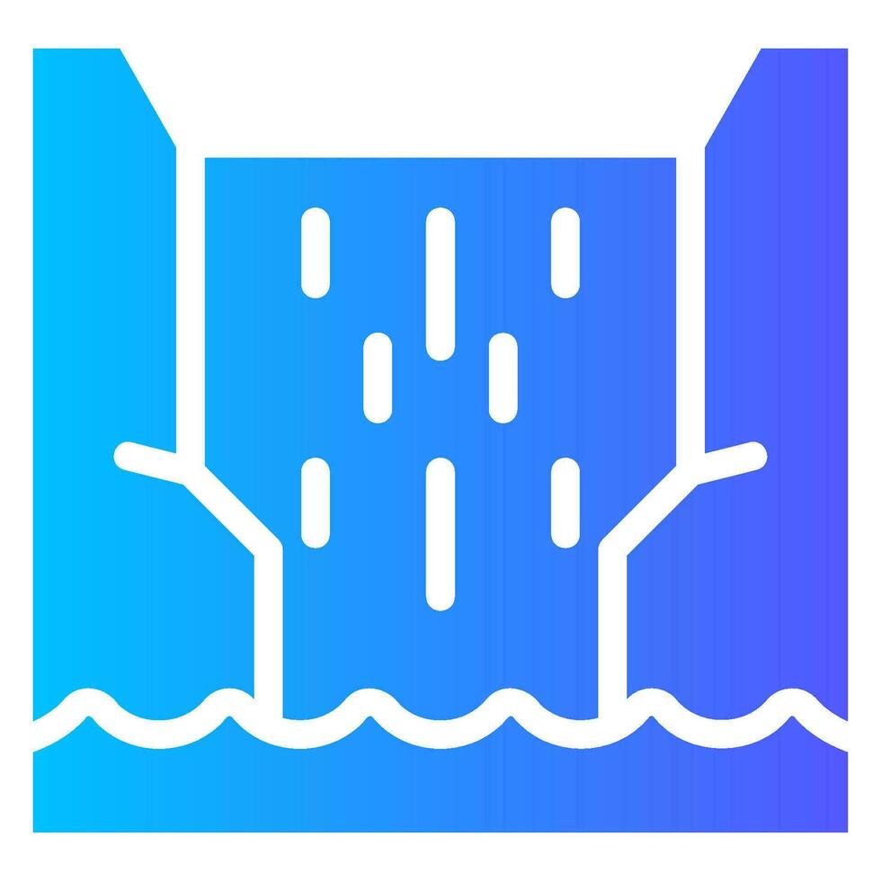 waterfall gradient icon vector