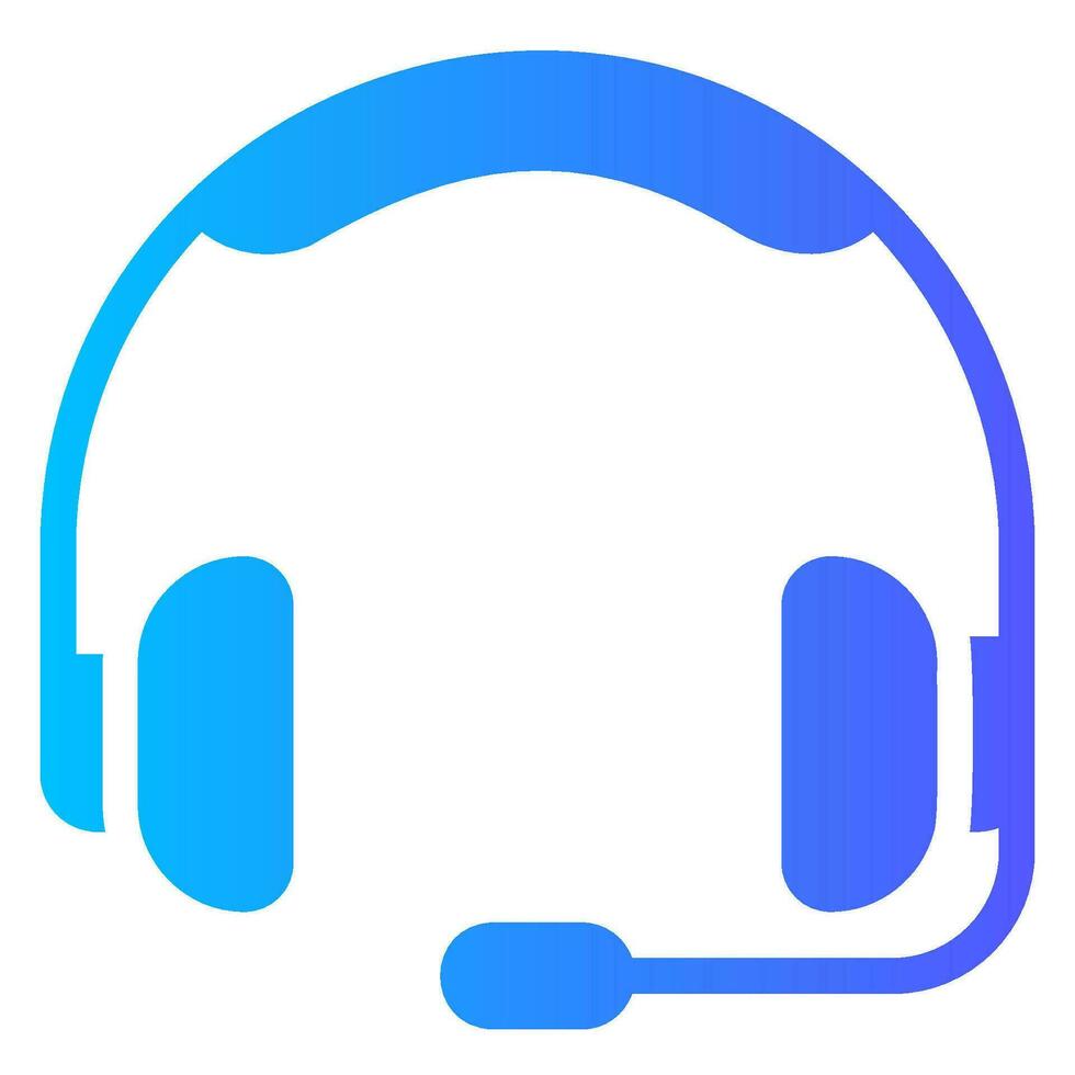 headphones gradient icon vector
