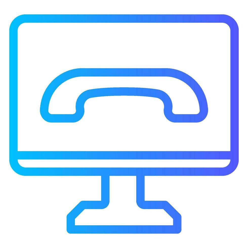hang up gradient icon vector
