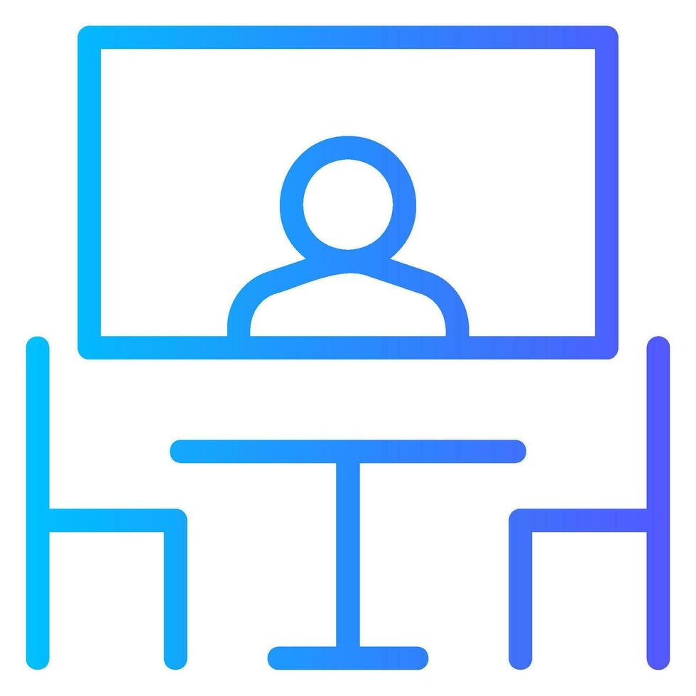 video conference gradient icon vector