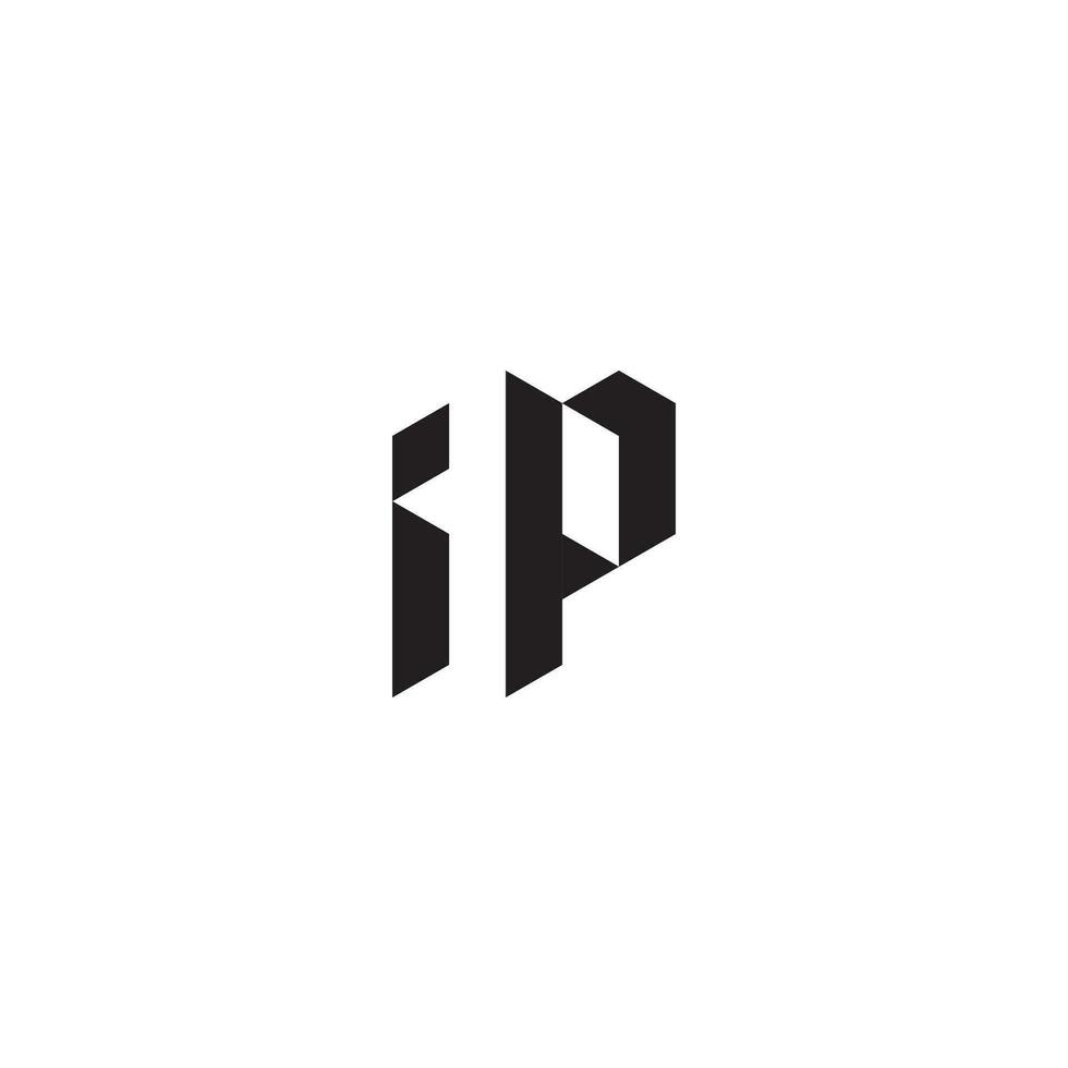 IP geometric and futuristic concept high quality logo design vector