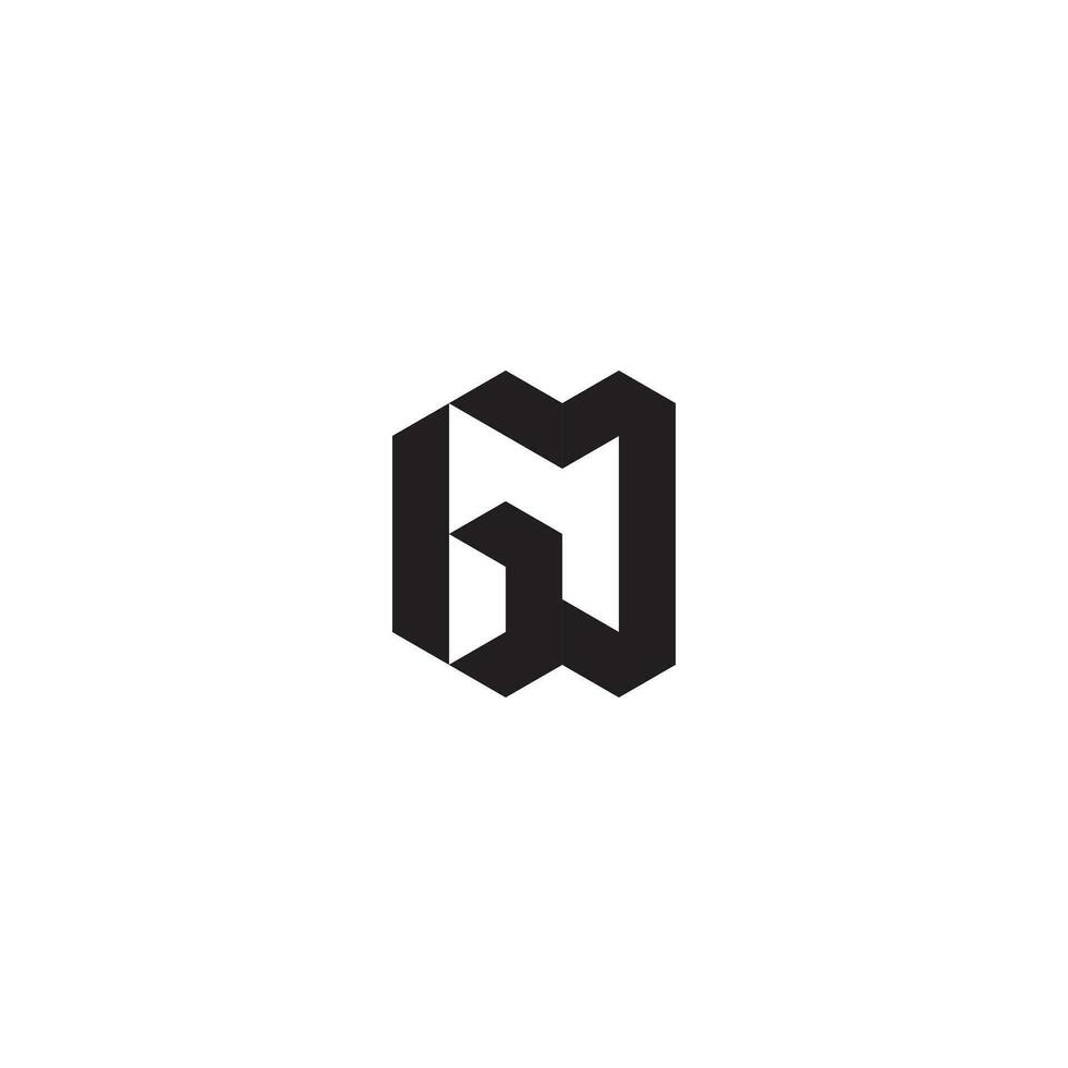 GO geometric and futuristic concept high quality logo design vector