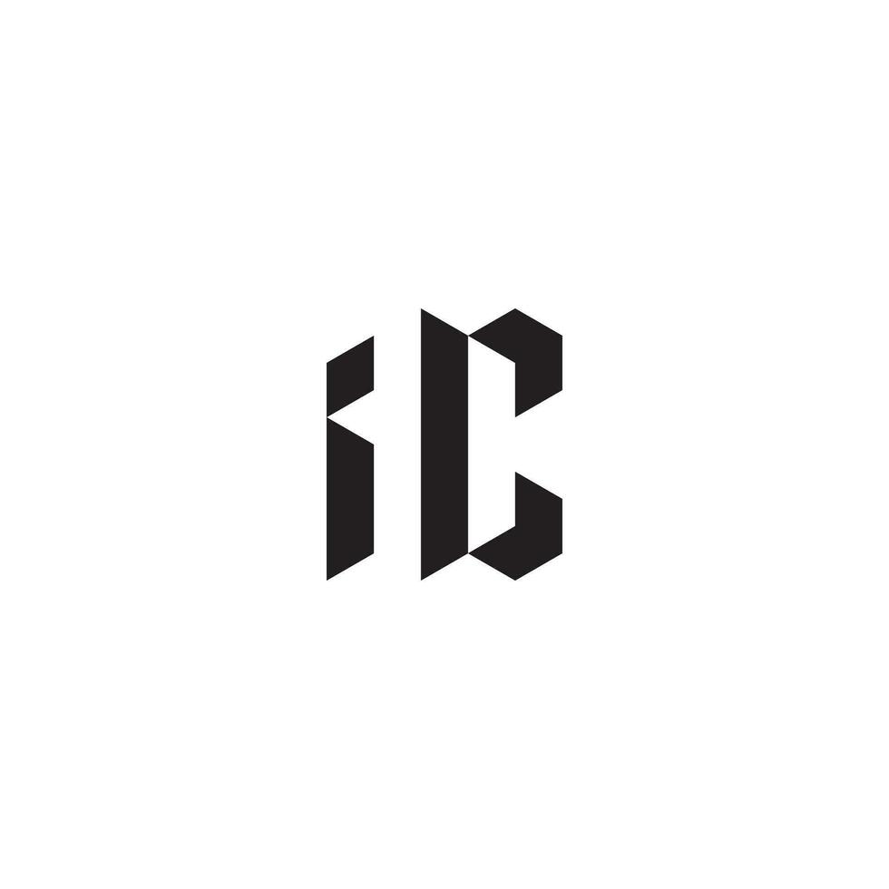IC geometric and futuristic concept high quality logo design vector