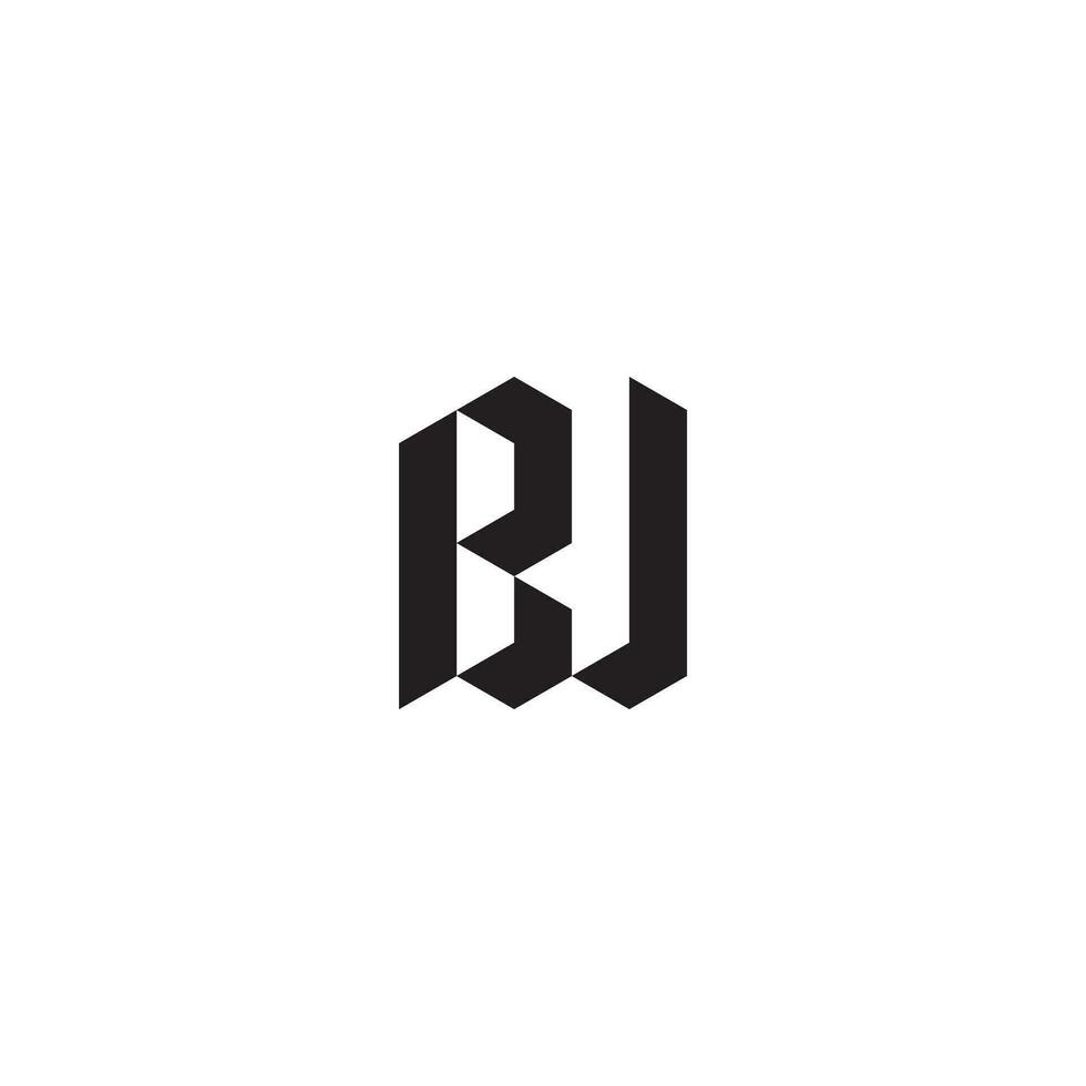 BU geometric and futuristic concept high quality logo design vector