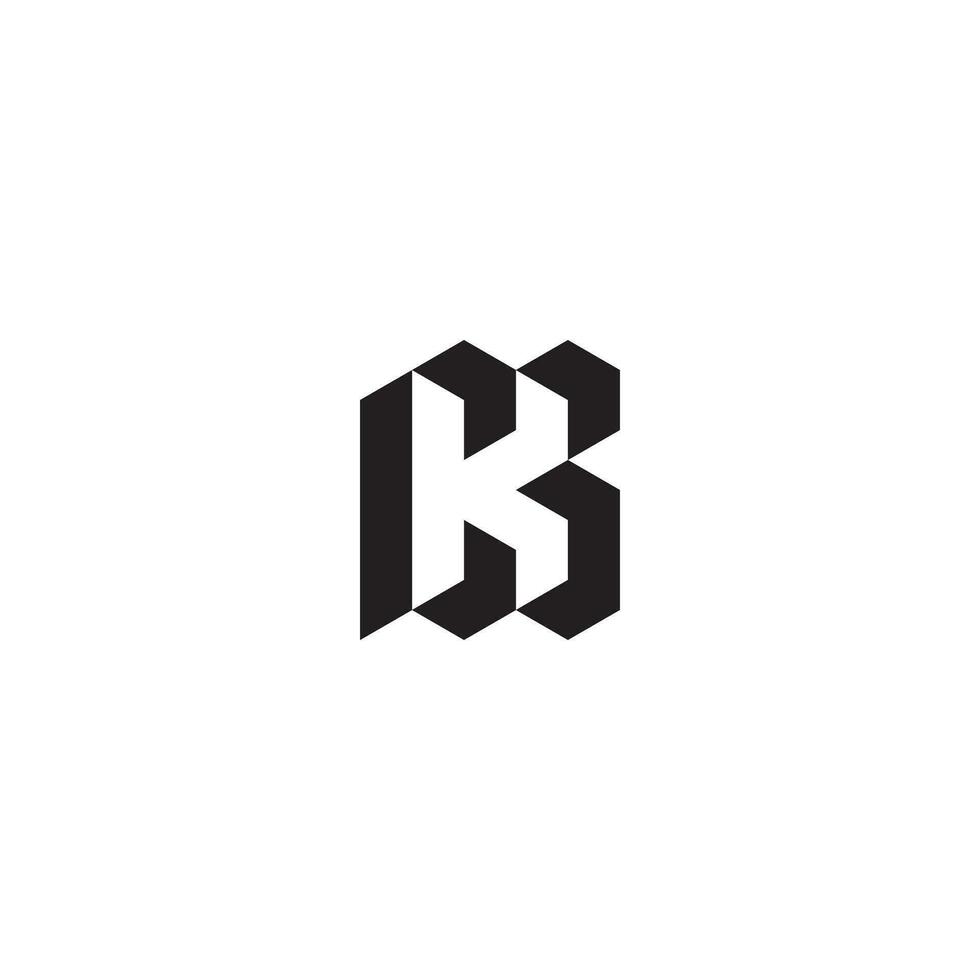 CB geometric and futuristic concept high quality logo design vector