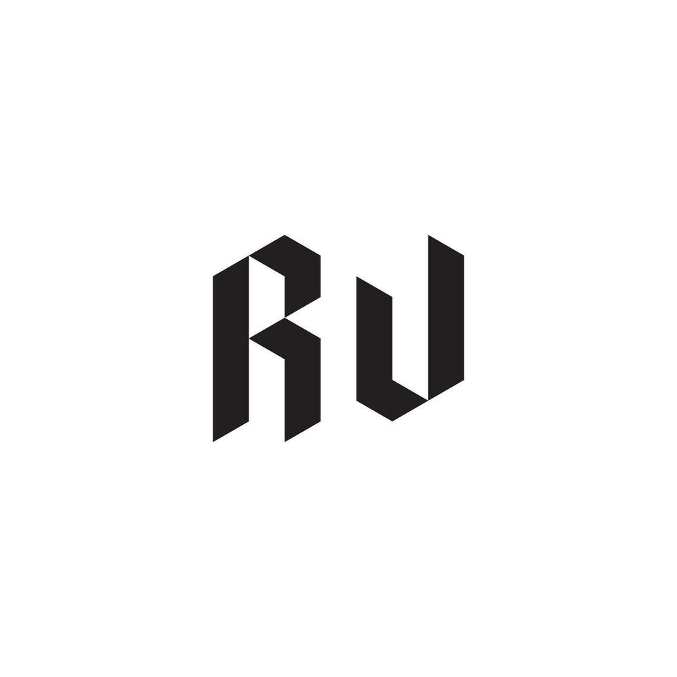 RW geometric and futuristic concept high quality logo design vector