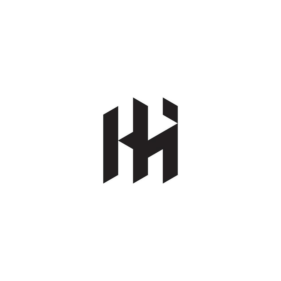 HH geometric and futuristic concept high quality logo design vector