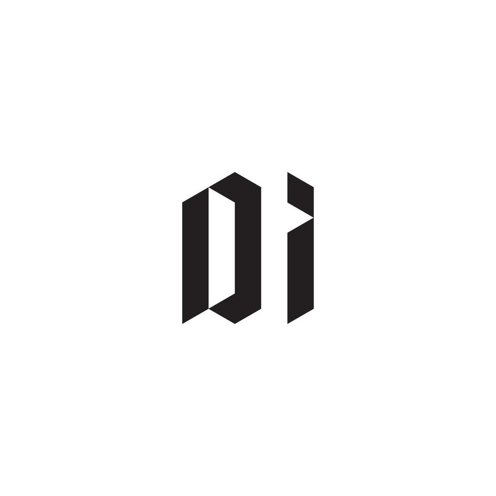 DI geometric and futuristic concept high quality logo design vector
