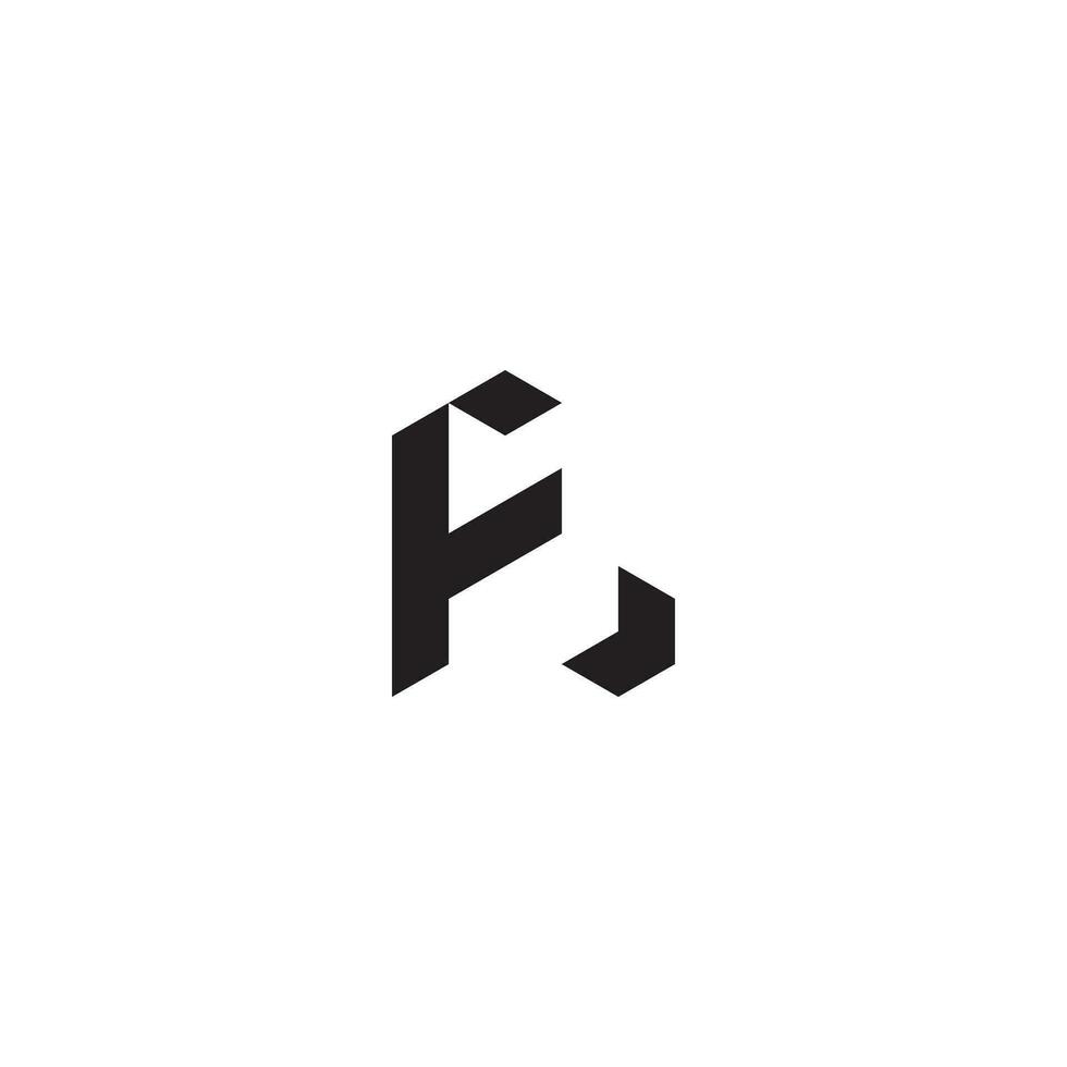FL geometric and futuristic concept high quality logo design vector