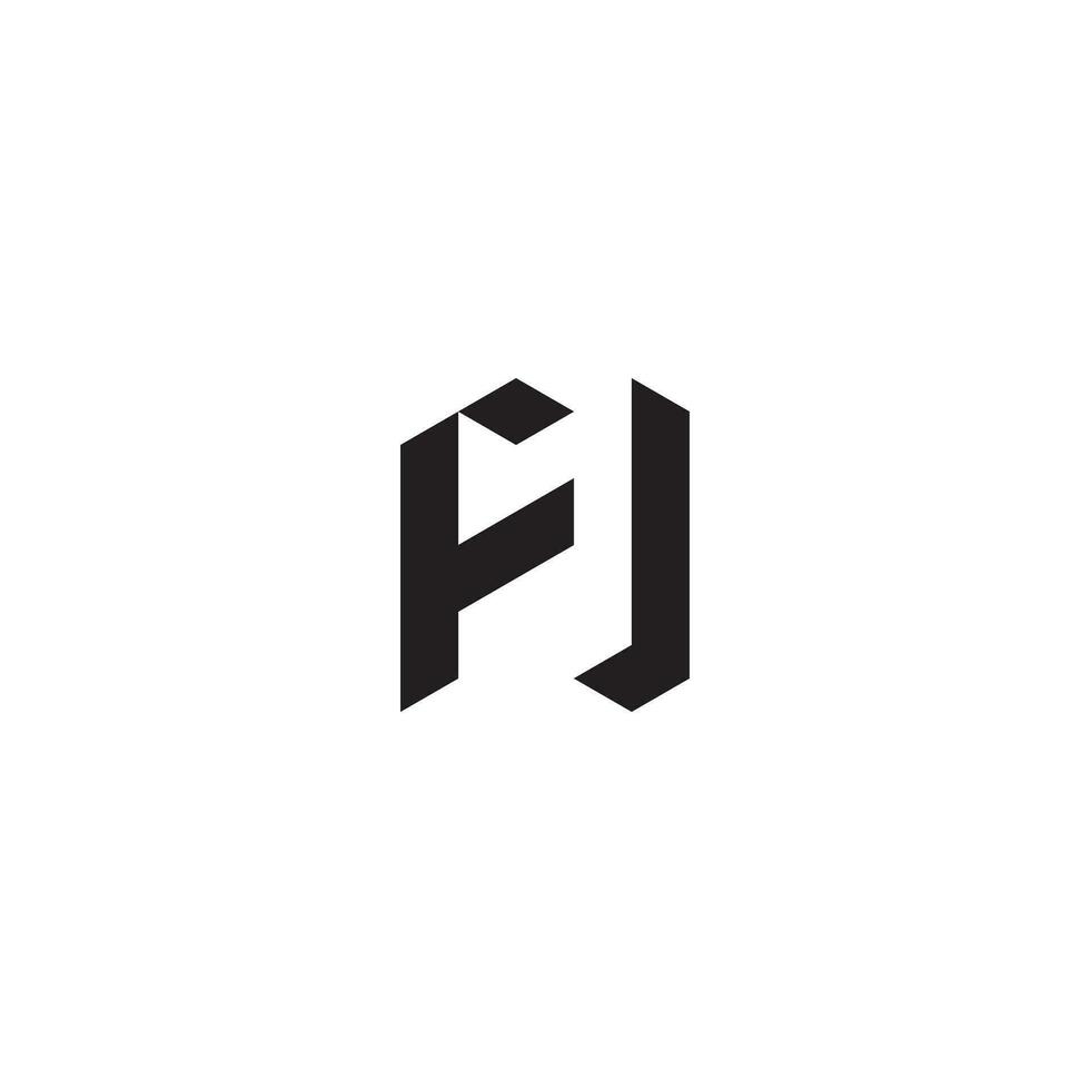 FU geometric and futuristic concept high quality logo design vector