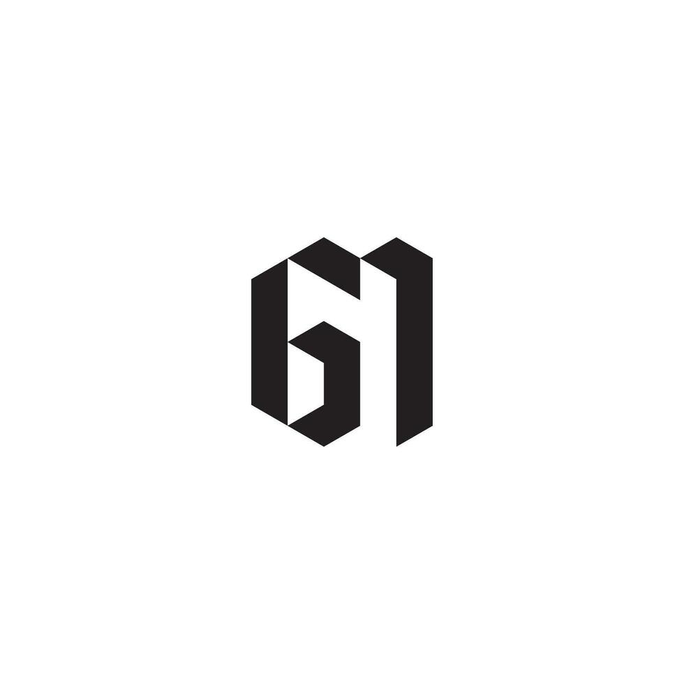 GN geometric and futuristic concept high quality logo design vector