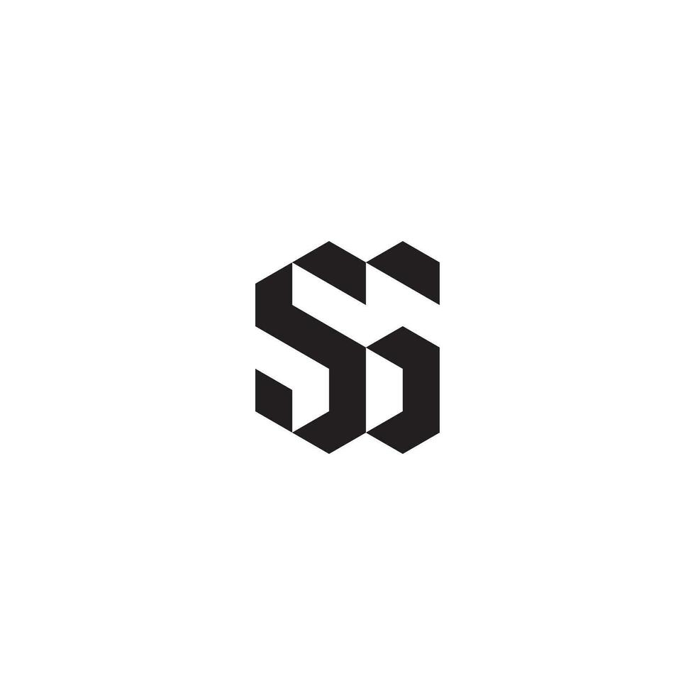 SG geometric and futuristic concept high quality logo design vector
