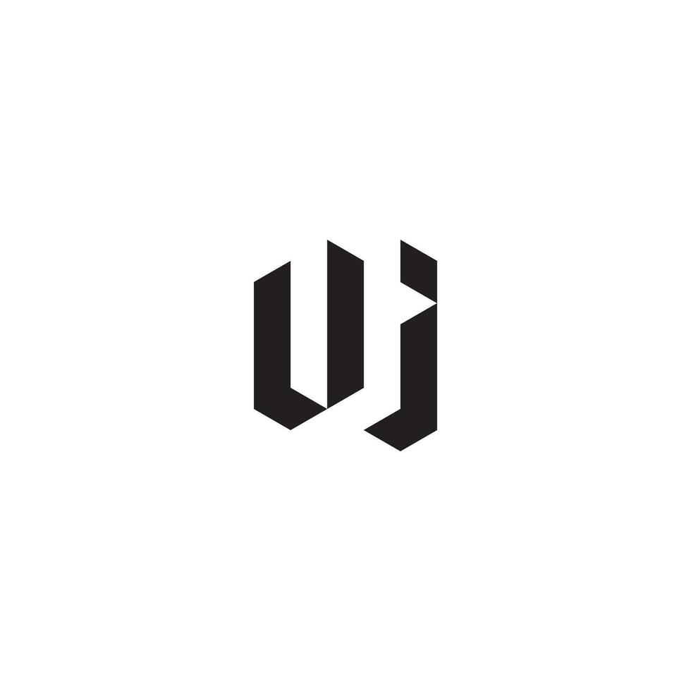 VJ geometric and futuristic concept high quality logo design vector