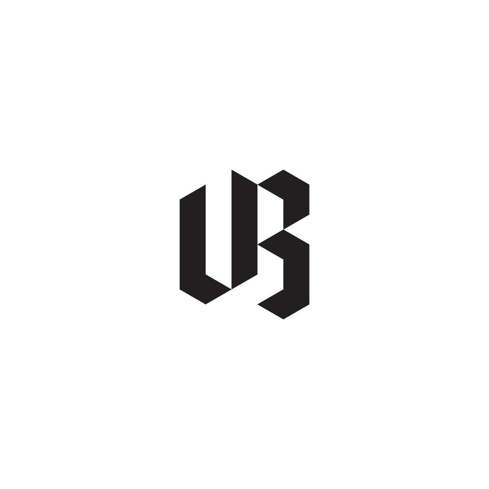 VB geometric and futuristic concept high quality logo design vector