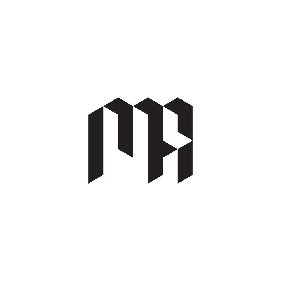 MA geometric and futuristic concept high quality logo design vector