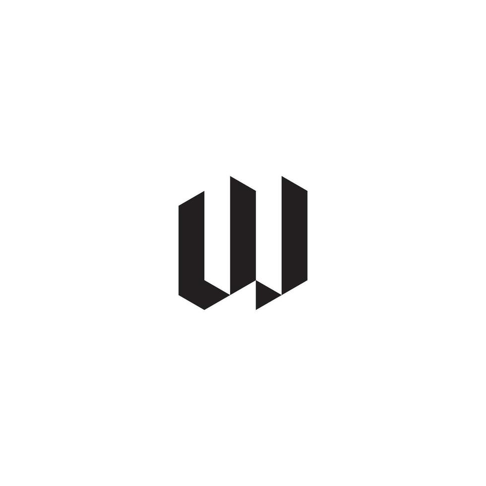 VV geometric and futuristic concept high quality logo design vector