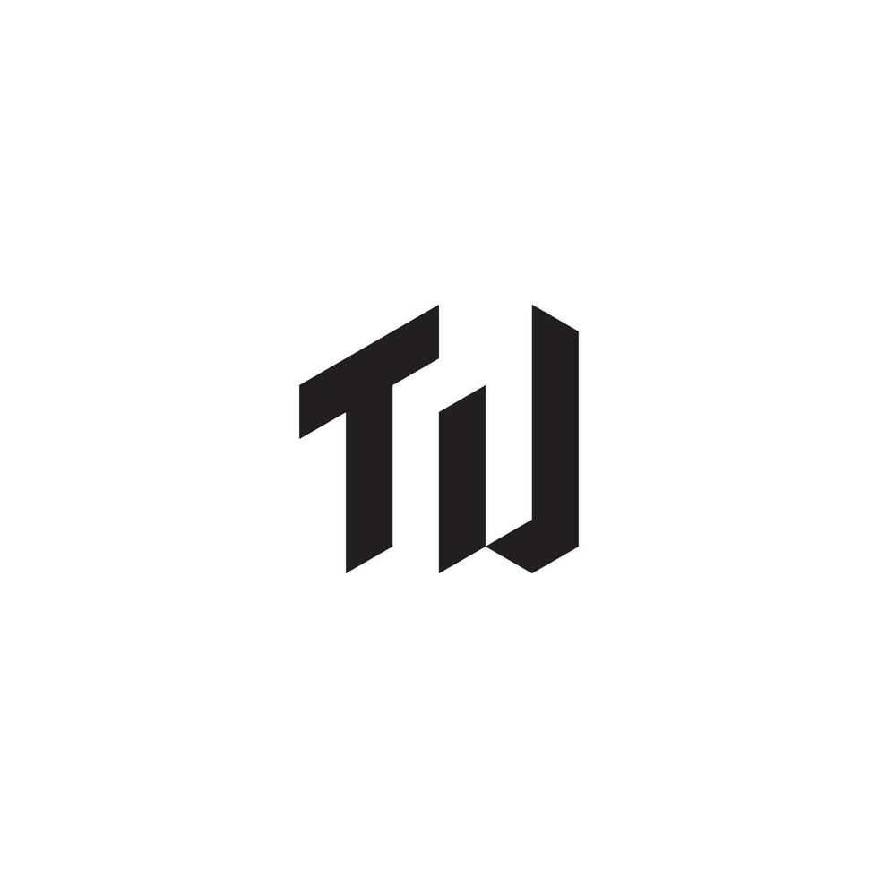 TU geometric and futuristic concept high quality logo design vector