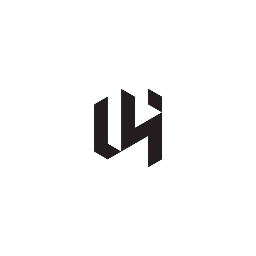 vh geométrico y futurista concepto alto calidad logo diseño vector