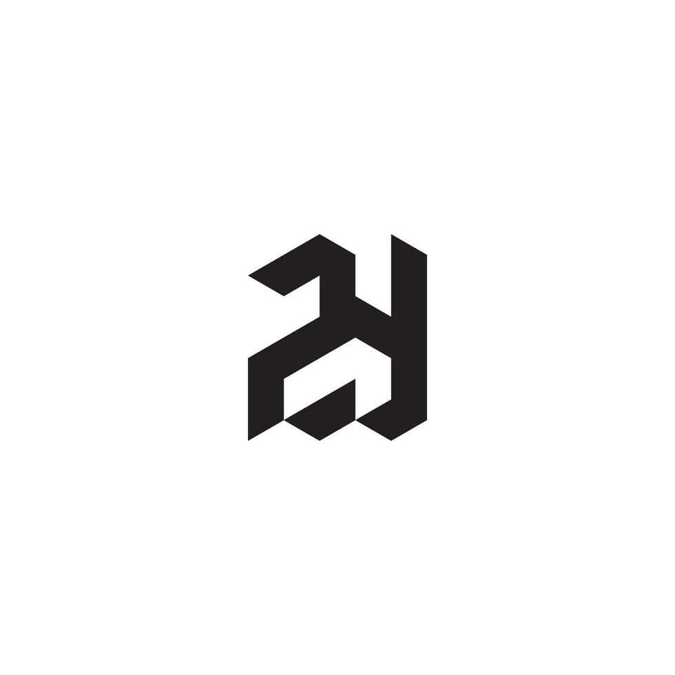 ZY geometric and futuristic concept high quality logo design vector