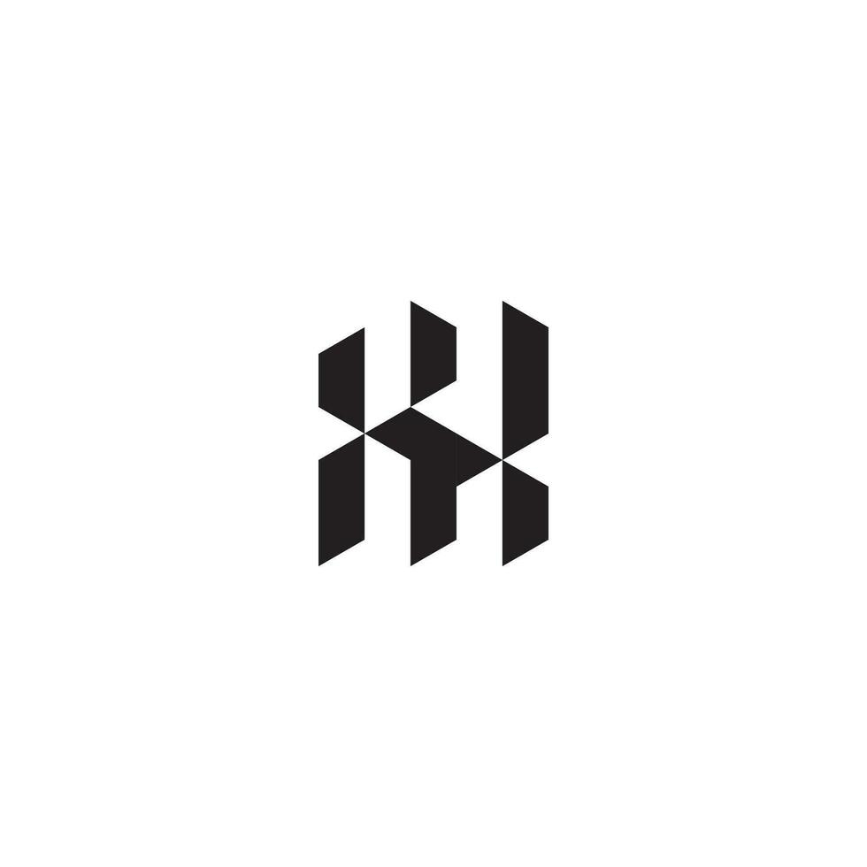 XX geometric and futuristic concept high quality logo design vector