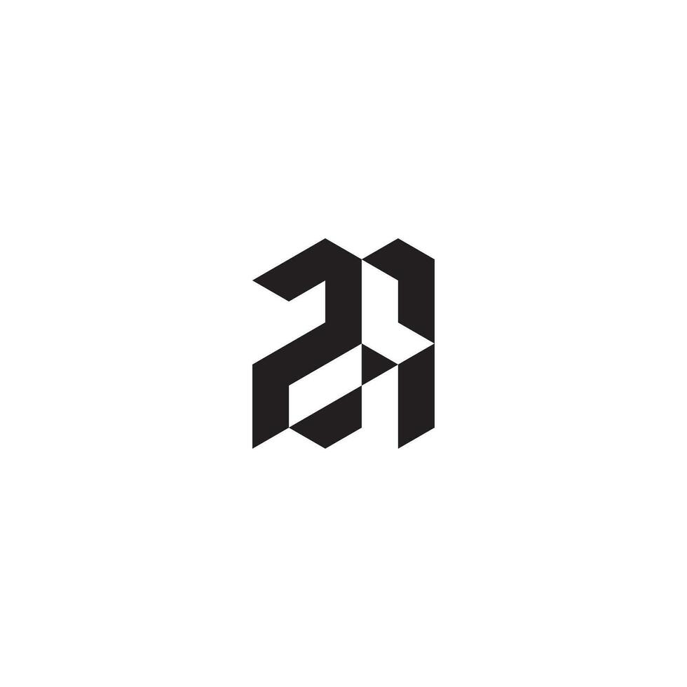 ZA geometric and futuristic concept high quality logo design vector
