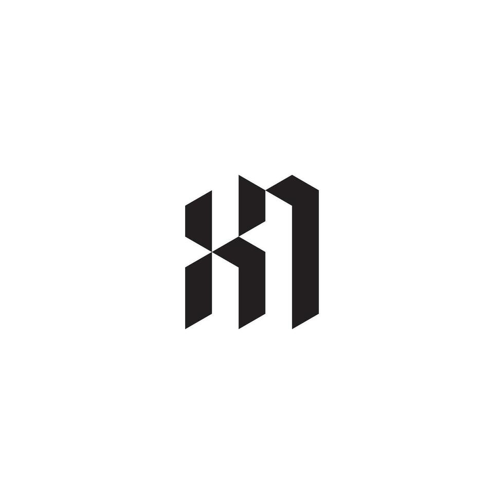 XN geometric and futuristic concept high quality logo design vector