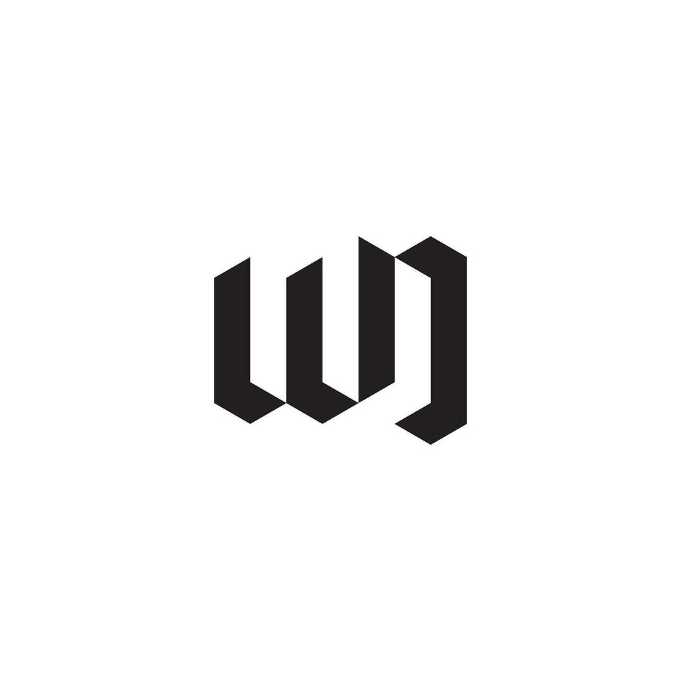WD geometric and futuristic concept high quality logo design vector