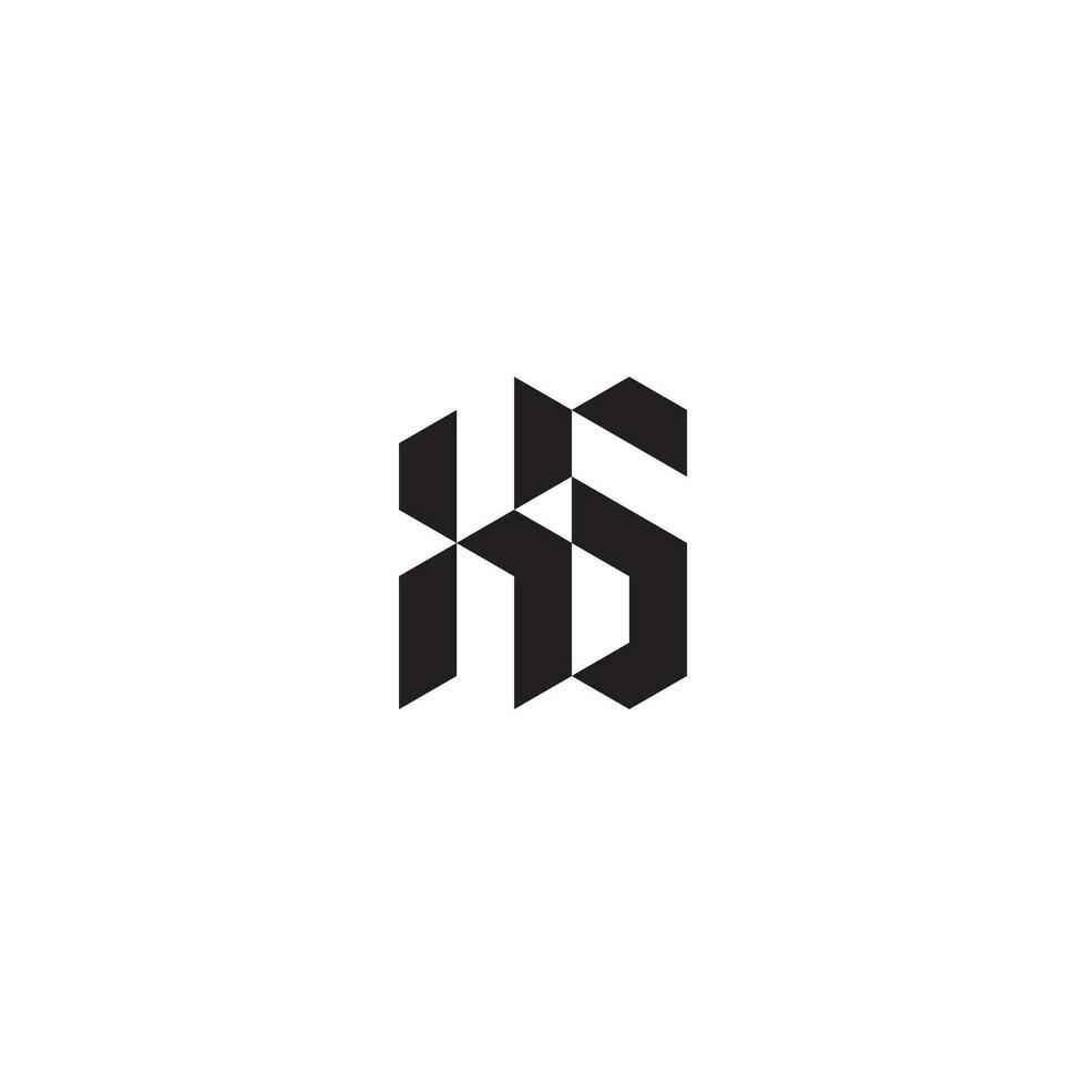 XS geometric and futuristic concept high quality logo design vector
