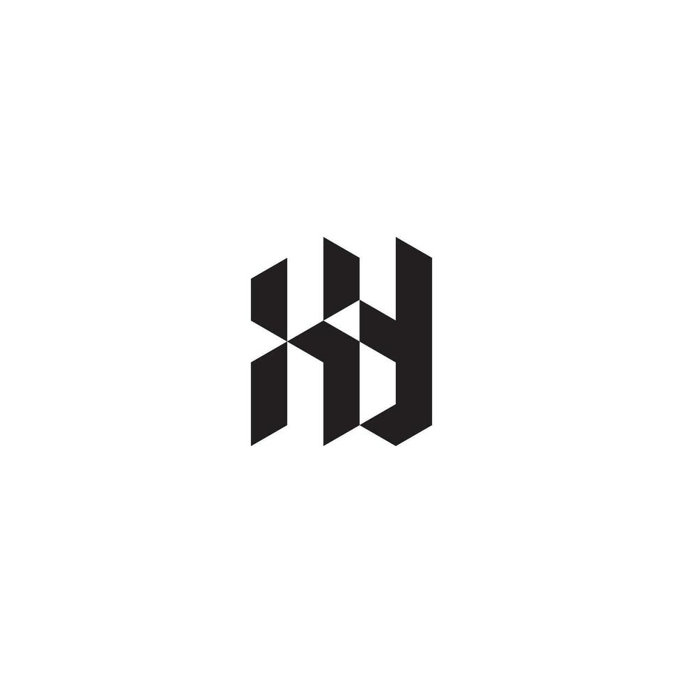 XY geometric and futuristic concept high quality logo design vector