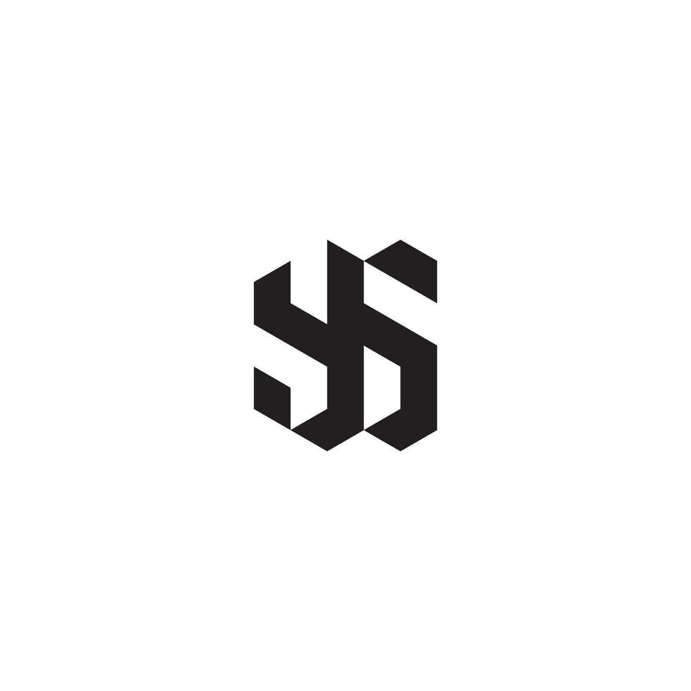 YS geometric and futuristic concept high quality logo design vector