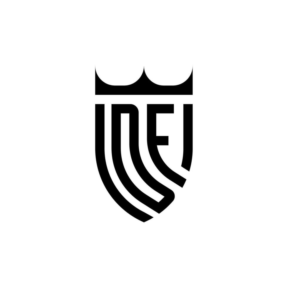 DF crown shield initial luxury and royal logo concept vector