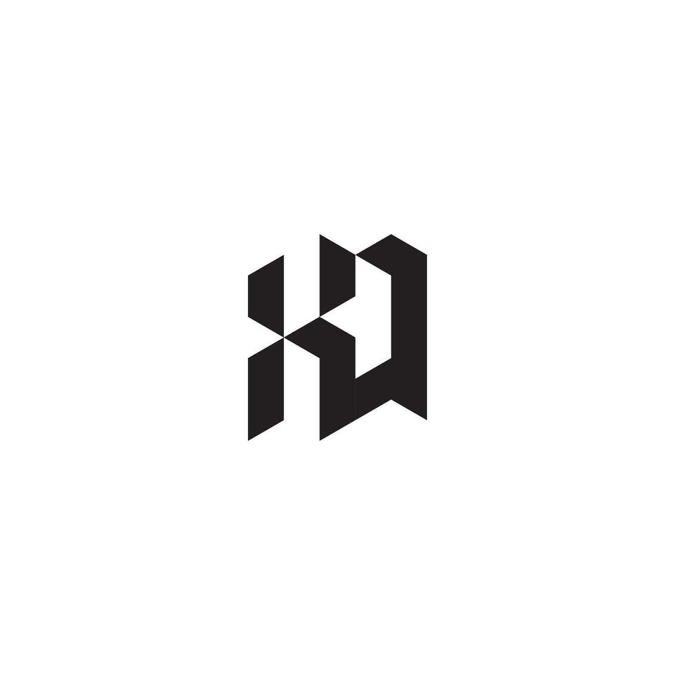 XQ geometric and futuristic concept high quality logo design vector