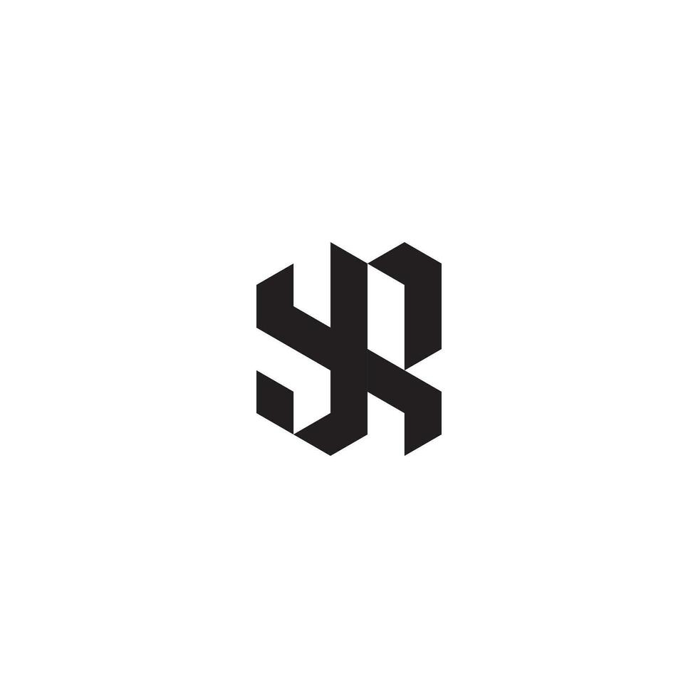 YR geometric and futuristic concept high quality logo design vector