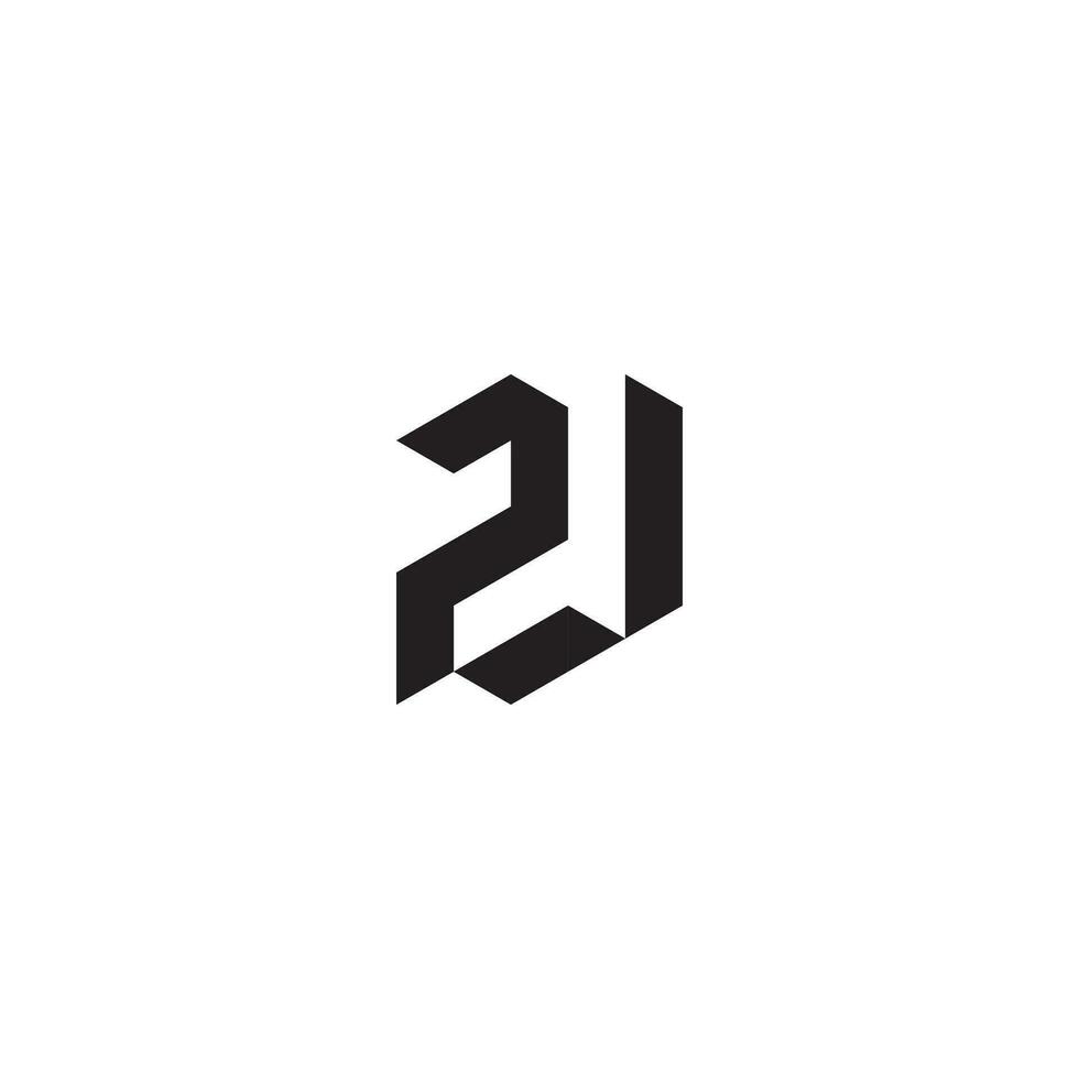 ZV geometric and futuristic concept high quality logo design vector