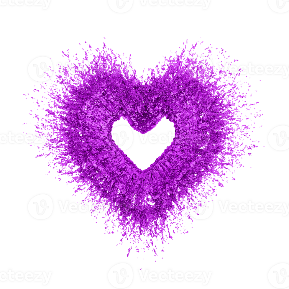 A Delicate and Ephemeral Purple Candy Heart on a Transparent Background png