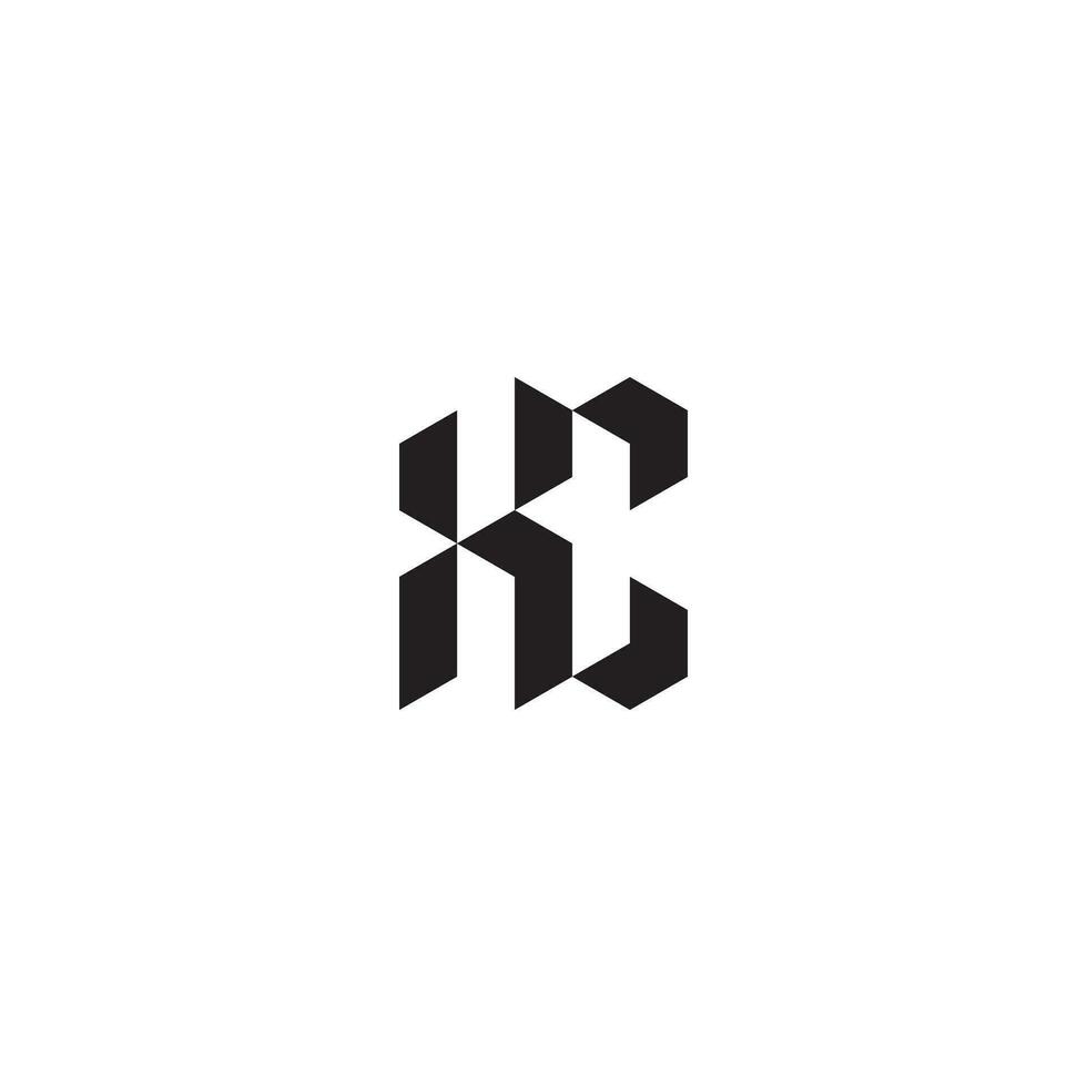 XC geometric and futuristic concept high quality logo design vector