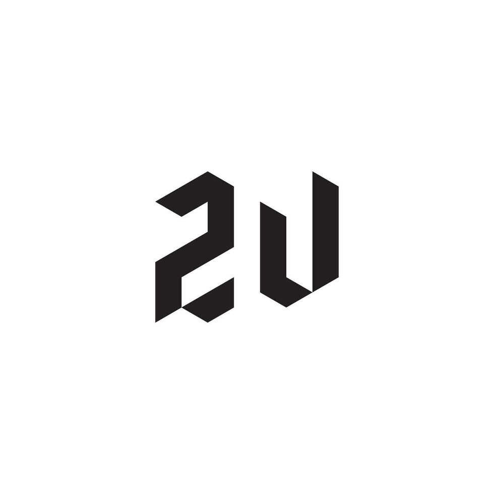 ZW geometric and futuristic concept high quality logo design vector