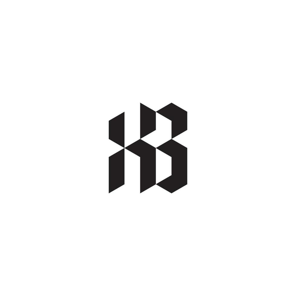 XB geometric and futuristic concept high quality logo design vector